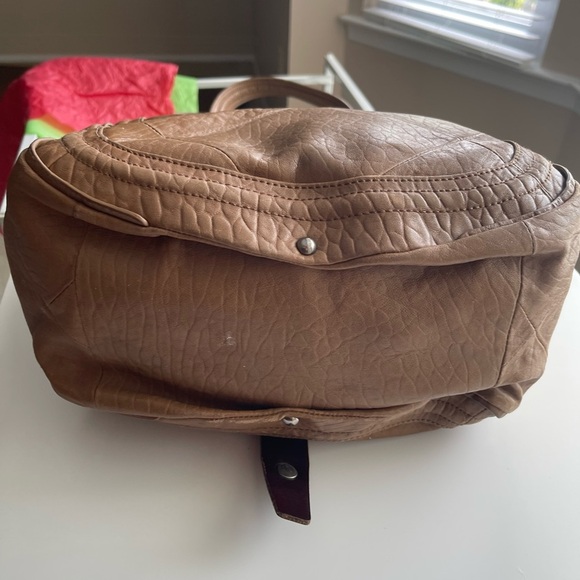 REVEL delancey belted two tone leather tote handbag purse shoulder bag $348 - Picture 5 of 10